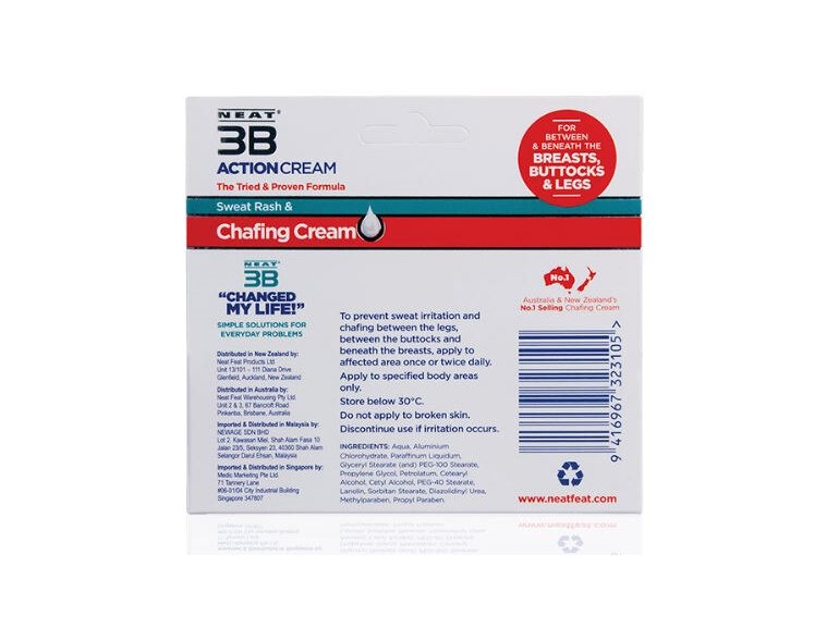 Neat 3B Action Cream 75g For Chafing And Sweat Rash