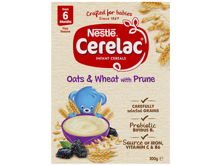 Nestle CERELAC Oats & Wheat With Prune Baby Cereal From 6 Months 200g - Moorebank Day & Night Pharmacy
