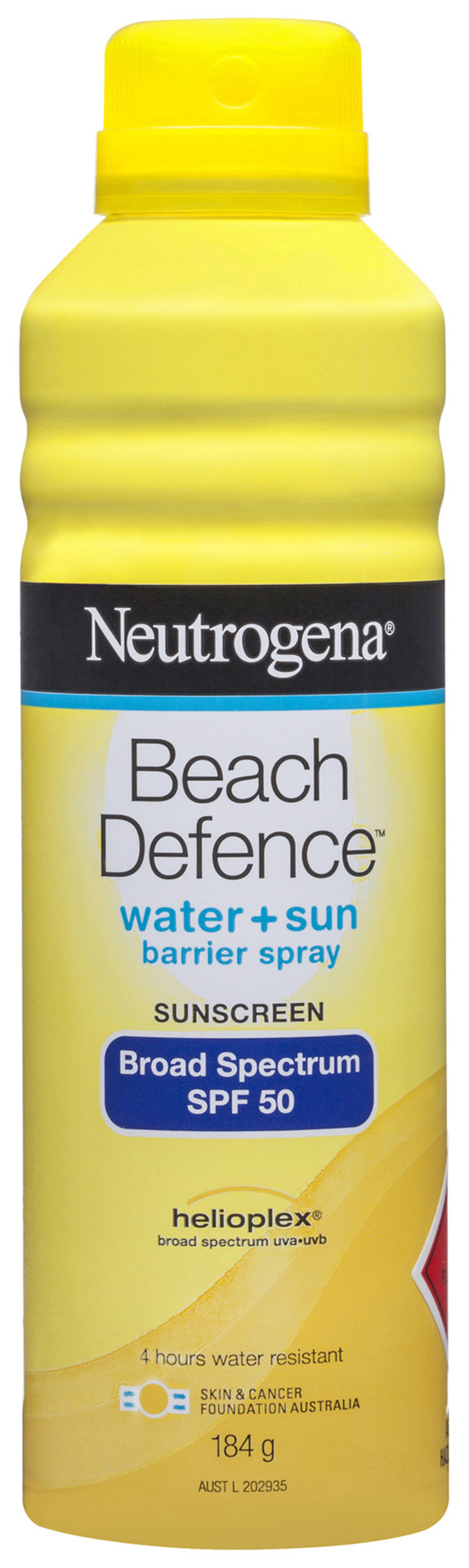 Neutrogena Beach Defence SPF 50 Sun + Water Sunscreen Spray 184g