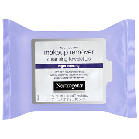 Neutrogena Night Calming Makeup Remover Cleansing Towelettes 25 Wipes