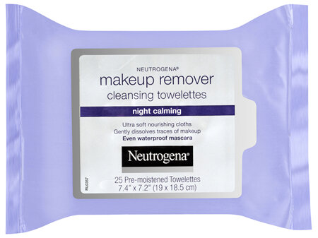 Neutrogena Night Calming Makeup Remover Cleansing Wipes 25 Pack