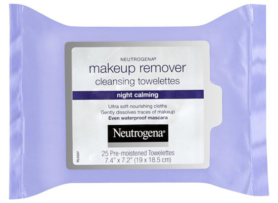 Neutrogena Night Calming Makeup Remover Cleansing Towelettes 25 Wipes