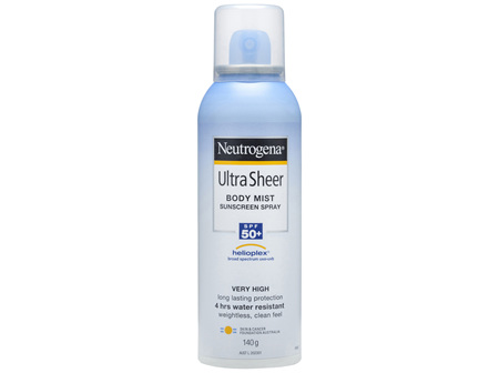 Neutrogena Ultra Sheer Body Mist Sunscreen Spray SPF 50+ 140G