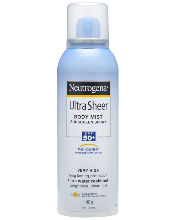 Neutrogena Ultra Sheer Body Mist Sunscreen Spray SPF 50+ 140G