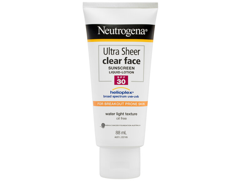 Neutrogena Ultra Sheer Clear Face Sunscreen Liquid-Lotion SPF 30 88mL