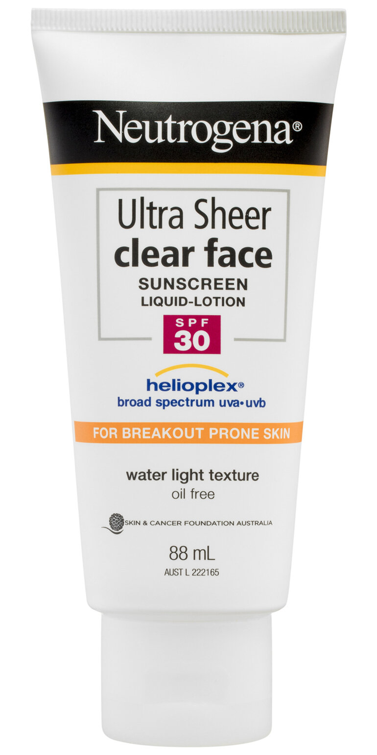 Neutrogena Ultra Sheer Clear Face Sunscreen Liquid-Lotion SPF 30 88mL