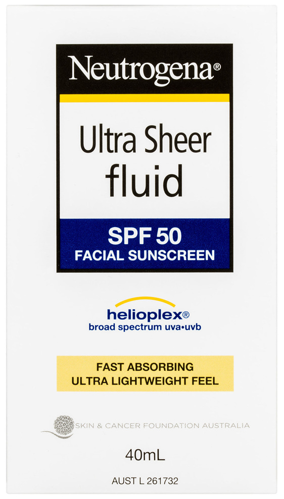 Neutrogena Ultra Sheer Fluid Face Sunscreen SPF 50 40mL