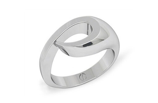 New Zealand koru inspired modern men's palladium or platinum wedding ring