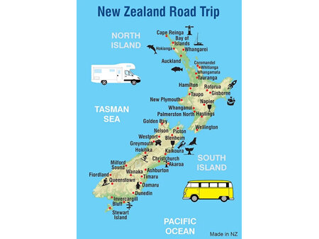 New Zealand Road Trip Souvenir Magnet