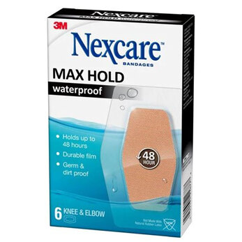 Nexcare Max Hold Waterproof Knee & Elbow 6