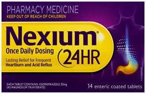 Nexium 24HR Once Daily Dosing 14 enteric coated tablets