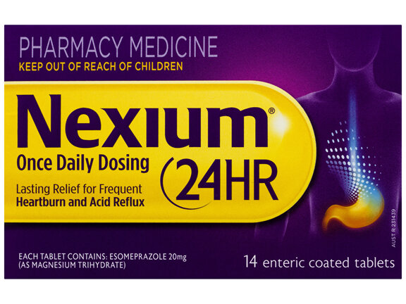 Nexium 24HR Once Daily Dosing 14 enteric coated tablets