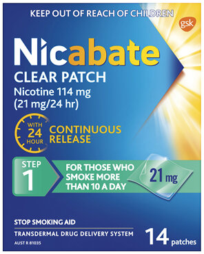 Nicabate Clear Patch Nicotine 21mg 14 Pack