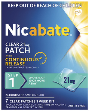 Nicabate Clear Patch Nicotine 21mg 7 Pack