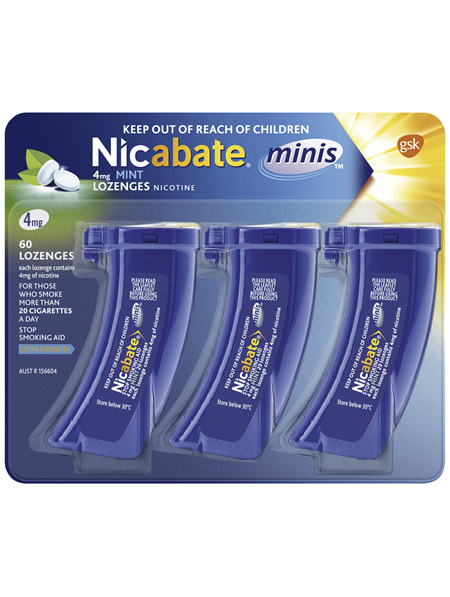 Nicabate Minis Quit Smoking lozenge 4 mg 60 pieces
