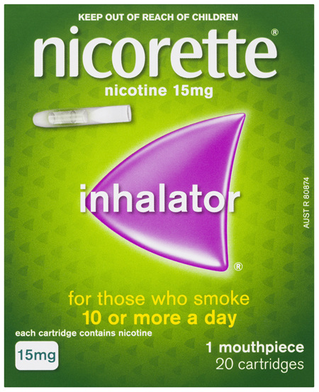 Nicorette Quit Smoking Inhalator 15mg 20 Pack