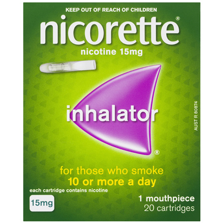 Nicorette Quit Smoking Inhalator 15mg 20 Pack