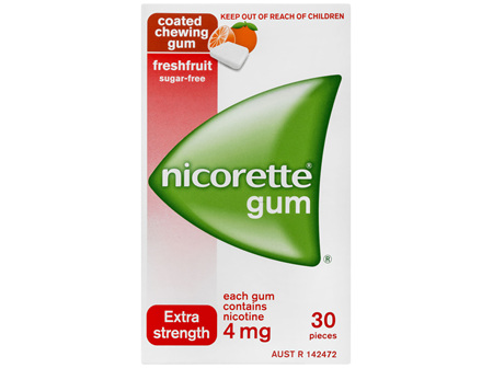 Nicorette Quit Smoking Nicotine Gum Freshfruit Extra Strength 30 Pack