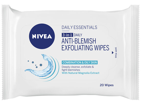 NIVEA 3-in-1 Daily Deep Cleansing Wipes 20pcs