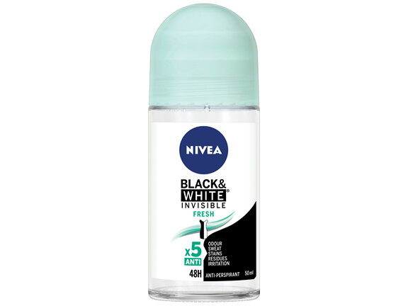 NIVEA Black & White Invisible Fresh Anti-perspirant Roll-on Deodorant 50ml