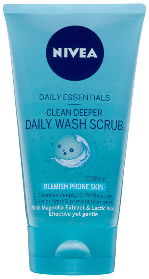 NIVEA Daily Essentials Clean Deeper! Face Wash Scrub 150ml