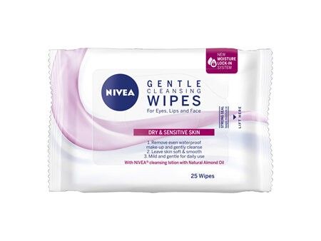 NIVEA Daily Essentials Gentle Facial Cleansing Wipes 25 Pack