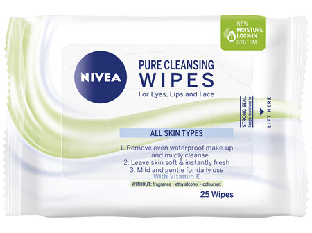 NIVEA Daily Essentials Pure Cleansing Facial Cleansing Wipes 25pc