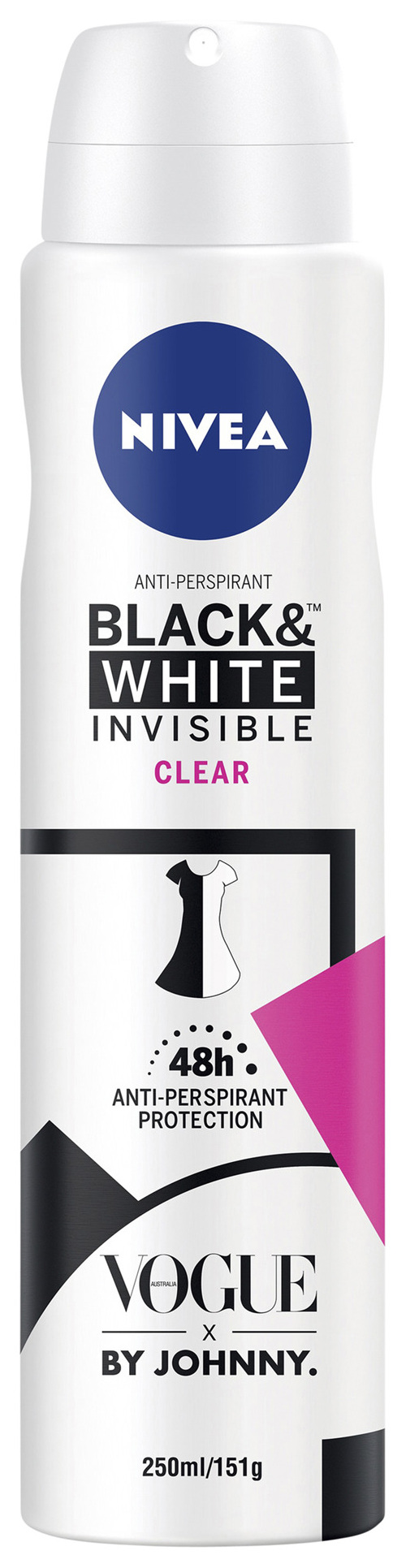 NIVEA Invisible Black & White Clear Aerosol 250mL