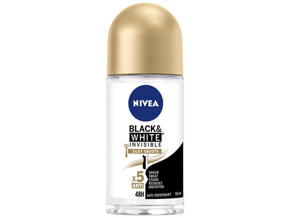 NIVEA Invisible Black & White Silky Smooth Roll-on 50mL