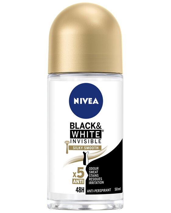 NIVEA Invisible Black & White Silky Smooth Roll-on 50mL