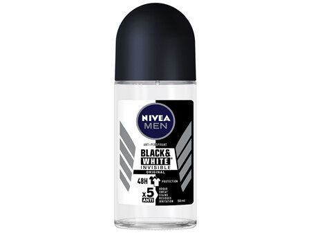 NIVEA MEN Black & White Invisible Original Anti-perspirant Roll-On Deodorant 50ml