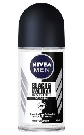 NIVEA Men Deodorant Invisible Black & White Roll On 50ml
