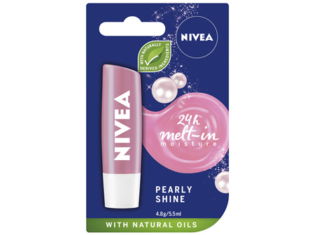 NIVEA Pearly Shine Caring Lip Balm 4.8g