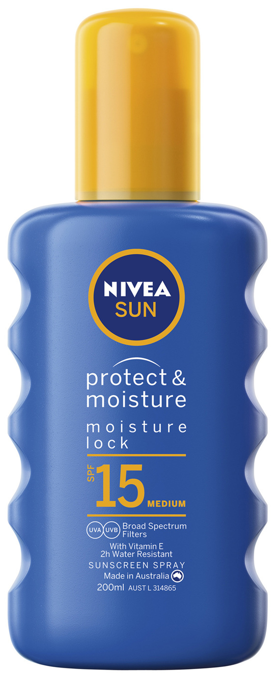 NIVEA Protect & Moisture Caring Sunscreen Spray SPF15 200ml