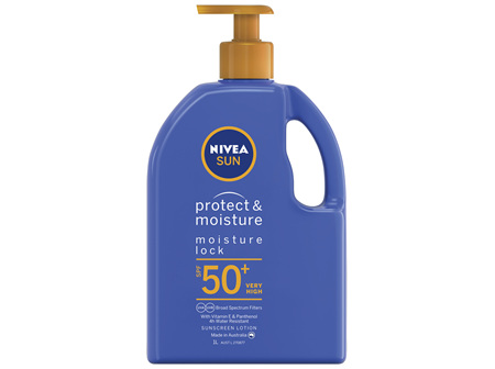 NIVEA SUN Protect & Moisture Moisturising Sunscreen Pump SPF50+ 1L