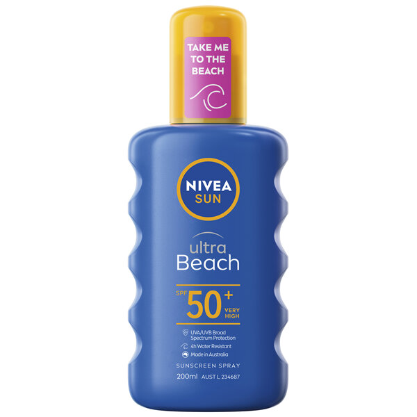 NIVEA Ultra Beach SPF50+ Sunscreen Spray 200ml