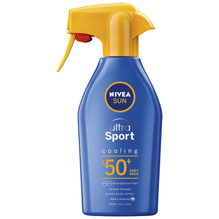 NIVEA Ultra Sport Cooling Sunscreen Trigger Spray SPF50+ 300ml