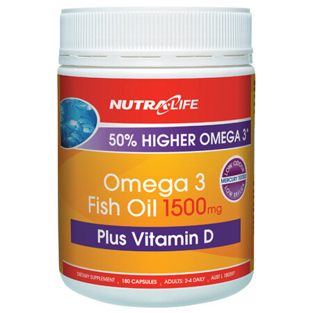 Nl Fish Oil 1500Mg +Vit. D 180Caps