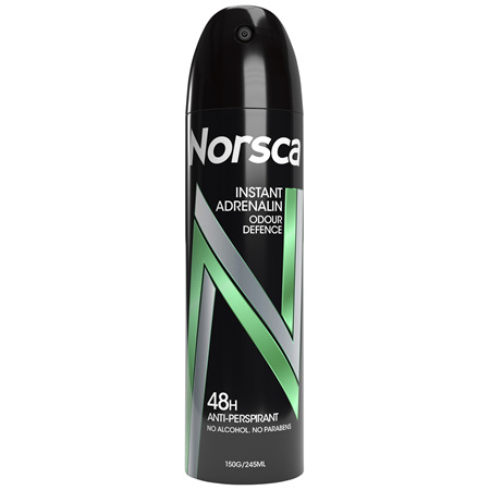 Norsca for Men Instant Adrenalin Anti-Perspirant Deodorant 150g