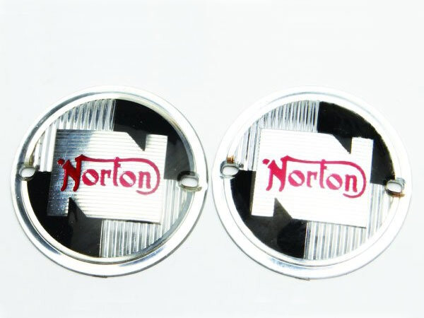 Norton Round Tank Badges 1957 to 1968 Moulded Plastic