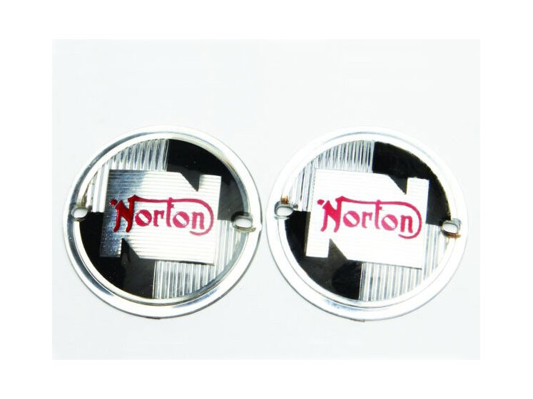 Norton Round Tank Badges 1957 to 1968 Moulded Plastic