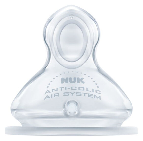 NUK First Choice+ Silicone Teat 0-6m, Small Hole