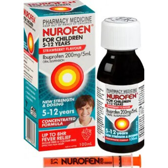 NUROFEN Child 5yr-12yr Strwb 100ml