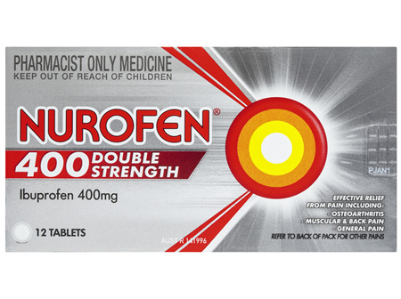 Nurofen Double Strength Pain and Inflammation Relief Tablets 400g Ibuprofen 12 pack