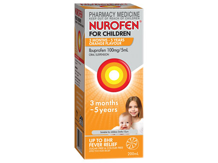 Nurofen For Children 3 months - 5 Years (100mg/5ml) Orange 200ml