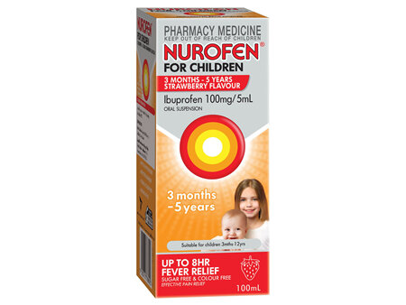 Nurofen For Children 3 months - 5 Years (100mg/5ml) Strawberry 100ml