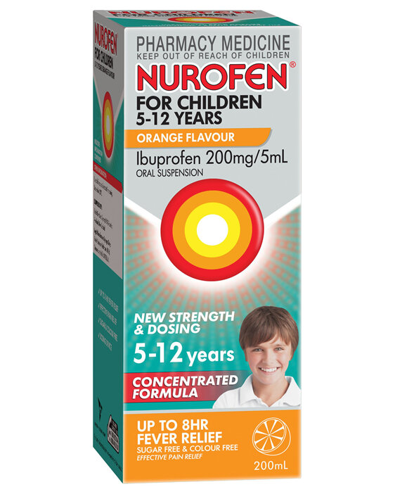 Nurofen For Children 5-12 Years (200mg/5ml) Orange 200ml