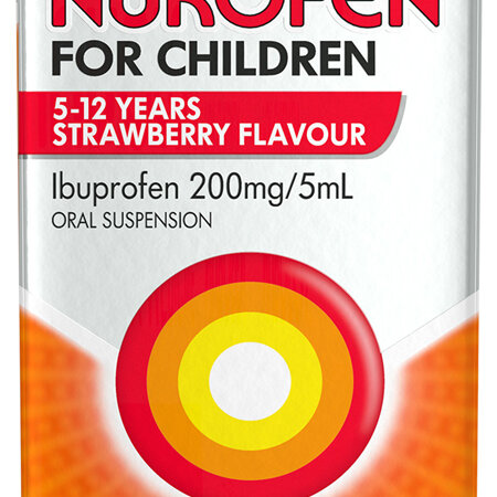 Nurofen For Children 5-12yrs Pain and Fever Relief Concentrated Liquid 200mg/5mL Ibuprofen