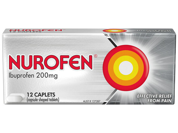 Nurofen Pain and Inflammation Relief Caplets 200mg Ibuprofen 12 pack