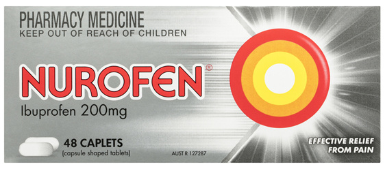 Nurofen Pain and Inflammation Relief Caplets 200mg Ibuprofen 48 pack